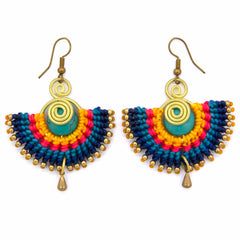 Macrame Colourful Earrings-Earrings-Siesta Crafts