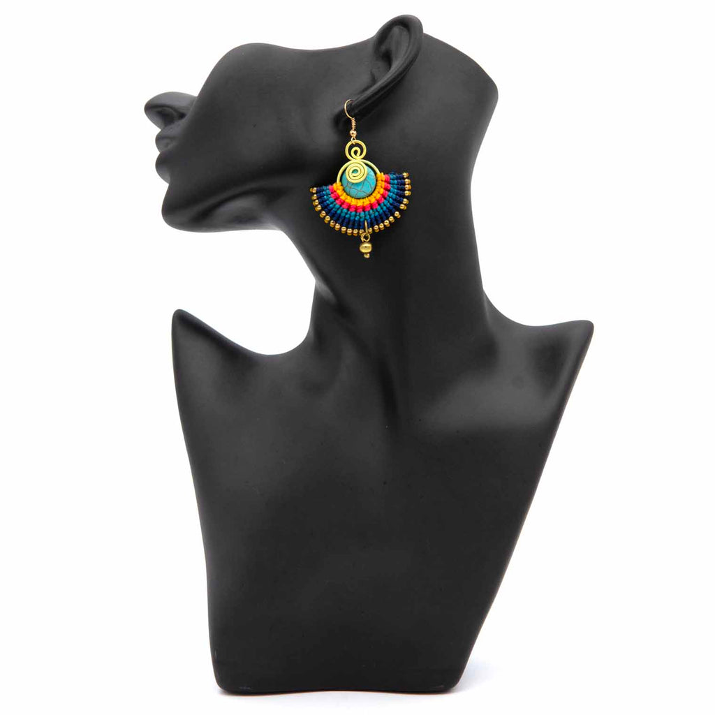 Macrame Colourful Earrings-Earrings-Siesta Crafts