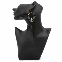 Knotted Cotton Feather Earrings