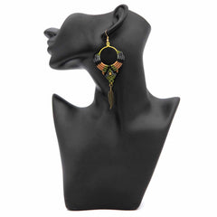 Knotted Cotton Feather Earrings