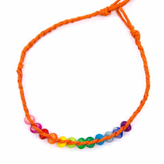 Rainbow Bead Bracelet-Bracelets & Wristbands-Siesta Crafts