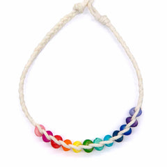 Rainbow Bead Bracelet-Bracelets & Wristbands-Siesta Crafts