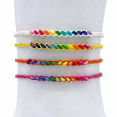 Rainbow Bead Bracelet-Bracelets & Wristbands-Siesta Crafts