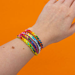 Rainbow Bead Bracelet-Bracelets & Wristbands-Siesta Crafts