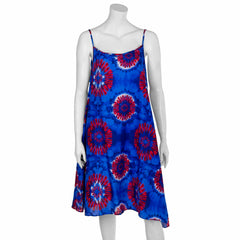 Bright and Bold Tie Dye Strappy Dress-Dresses-Siesta Crafts