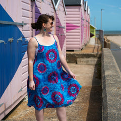 Bright and Bold Tie Dye Strappy Dress-Dresses-Siesta Crafts
