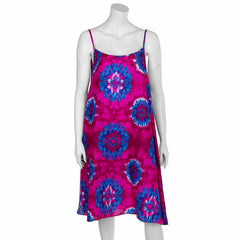 Bright and Bold Tie Dye Strappy Dress-Dresses-Siesta Crafts