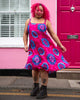 Bright and Bold Tie Dye Strappy Dress-Dresses-Siesta Crafts