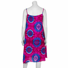 Bright and Bold Tie Dye Strappy Dress-Dresses-Siesta Crafts