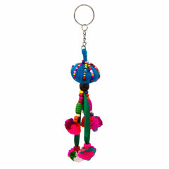 Hill Tribe Colourful Keyring-Keyrings & Bag Charms-Siesta Crafts