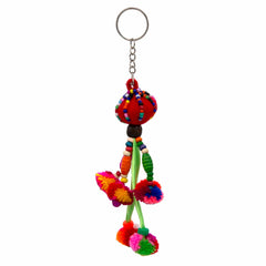 Hill Tribe Colourful Keyring-Keyrings & Bag Charms-Siesta Crafts