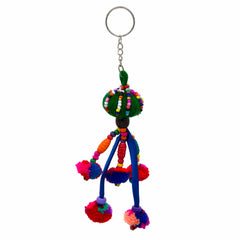 Hill Tribe Colourful Keyring-Keyrings & Bag Charms-Siesta Crafts