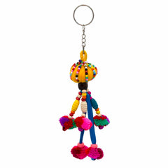 Hill Tribe Colourful Keyring-Keyrings & Bag Charms-Siesta Crafts