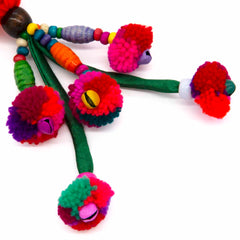 Hill Tribe Colourful Keyring-Keyrings & Bag Charms-Siesta Crafts