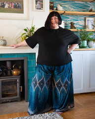 Festival Print Wrap Trousers-Trousers-Siesta Crafts