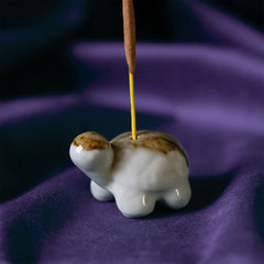 Tortoise Ceramic Incense Holder-Incense Holders-Siesta Crafts
