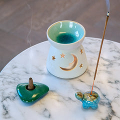 Drip Glaze Pebble Cone Incense Holder-Incense Holders-Siesta Crafts