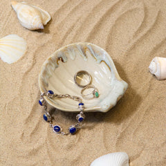 Shell Ceramic Trinket Dish-Storage & Organisation-Siesta Crafts