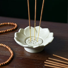 Lotus Ceramic Multi Incense Holder-Incense Holders-Siesta Crafts