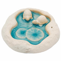 Double Turtle Lagoon Incense Holder-Incense Holders-Siesta Crafts