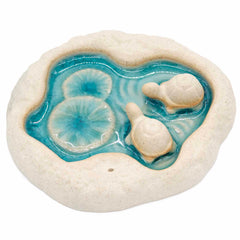 Double Turtle Lagoon Incense Holder-Incense Holders-Siesta Crafts