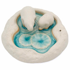Double Elephant Lagoon Incense Holder-Incense Holders-Siesta Crafts