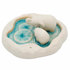 Double Elephant Lagoon Incense Holder-Incense Holders-Siesta Crafts