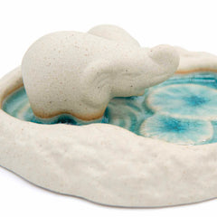 Double Elephant Lagoon Incense Holder-Incense Holders-Siesta Crafts