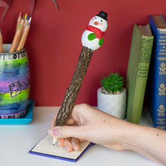 Snowman Sawdust Pencil-Office & Stationery-Siesta Crafts