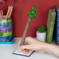 Christmas Tree Sawdust Pencil-Office & Stationery-Siesta Crafts