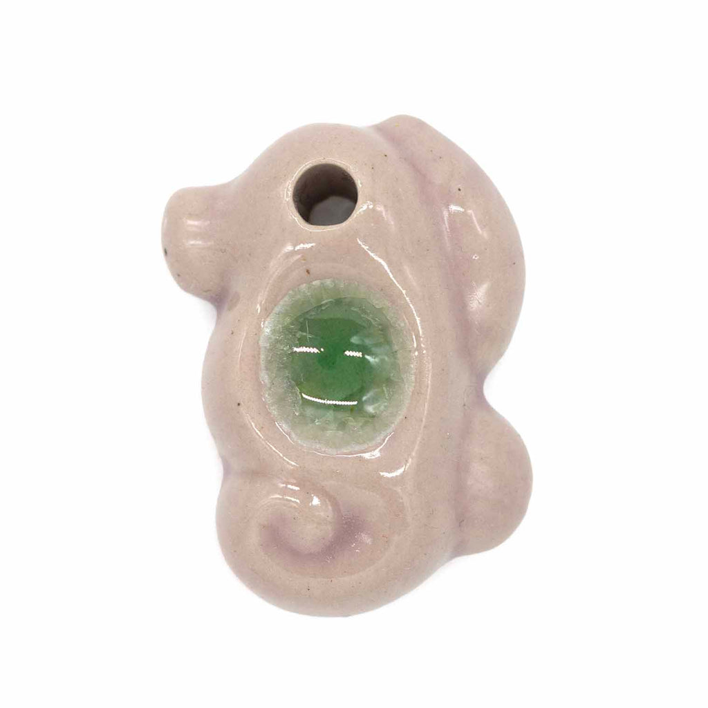 Miniature Crystal Glaze Incense Holder - Seahorse-Incense Holders-Siesta Crafts