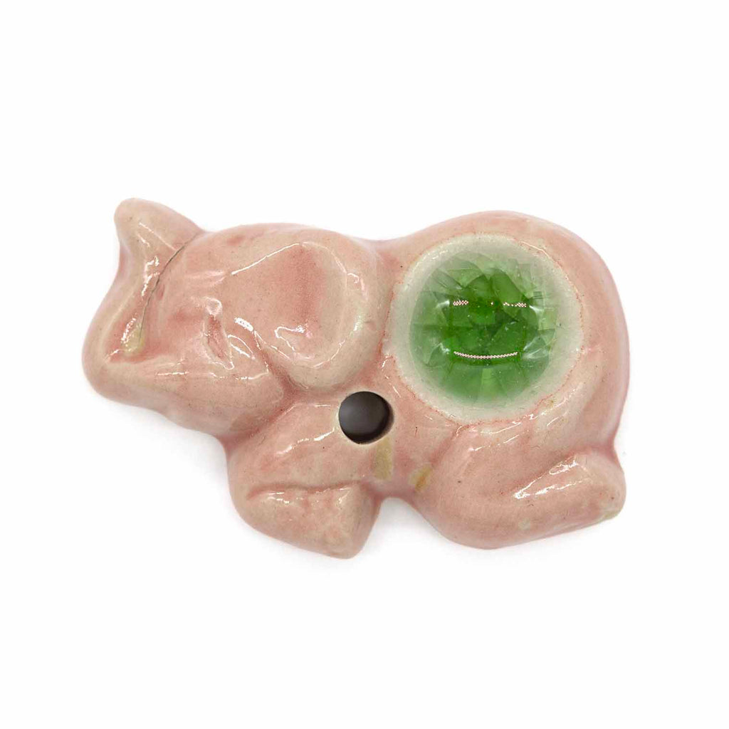 Miniature Crystal Glaze Incense Holder - Elephant-Storage & Organisation-Siesta Crafts