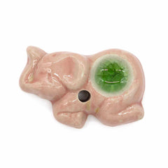 Miniature Crystal Glaze Incense Holder - Elephant-Storage & Organisation-Siesta Crafts