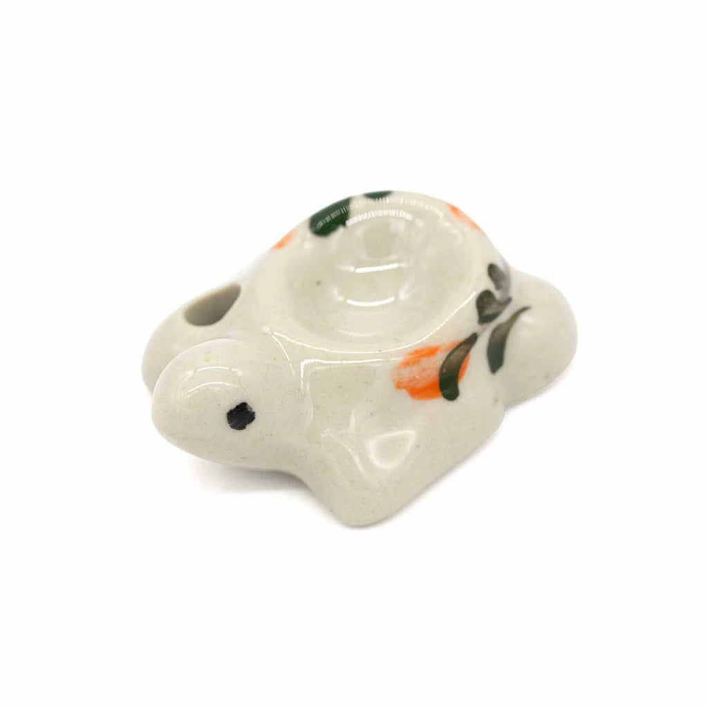 Miniature Thai Painted Incense Holder - Turtle-Incense Holders-Siesta Crafts