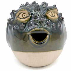 Not Really a Hugger - Ceramic Pufferfish-Ornaments & Figurines-Siesta Crafts