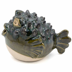 Not Really a Hugger - Ceramic Pufferfish-Ornaments & Figurines-Siesta Crafts