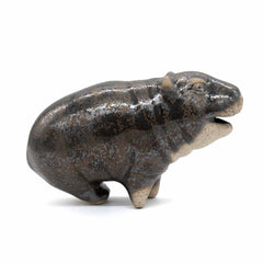 Ceramic Pygmy Hippo Figurine - Small-Ornaments & Figurines-Siesta Crafts