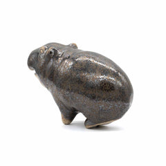 Ceramic Pygmy Hippo Figurine - Small-Ornaments & Figurines-Siesta Crafts