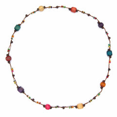 Wooden Bead and String Necklace-Necklaces & Pendants-Siesta Crafts