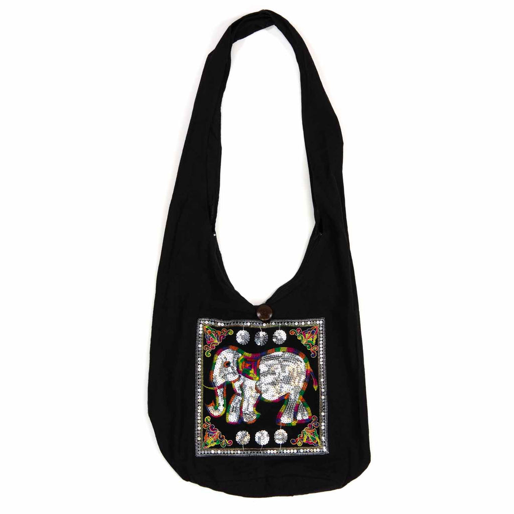 Sequin Elephant Shoulder Bag-Bags & Purses-Siesta Crafts