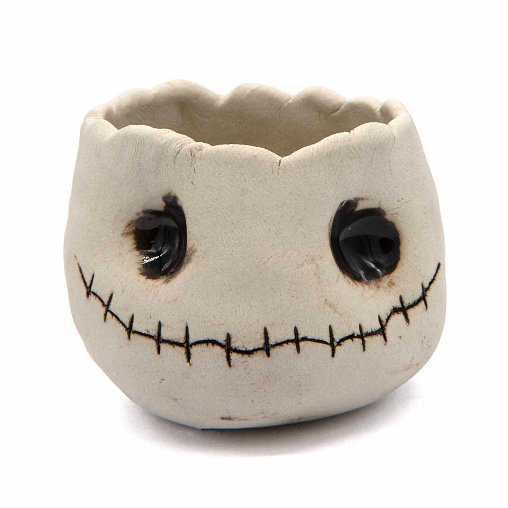 Stitch Mouth Skull Pinch Pot-Ornaments & Figurines-Siesta Crafts