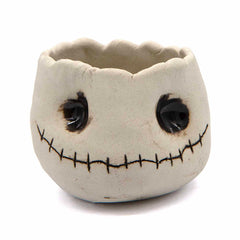 Stitch Mouth Skull Pinch Pot-Ornaments & Figurines-Siesta Crafts
