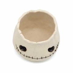 Stitch Mouth Skull Pinch Pot-Ornaments & Figurines-Siesta Crafts