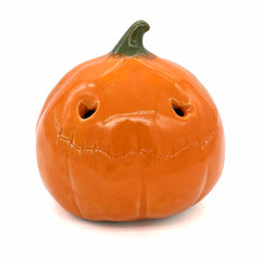 Jack-o'-Lantern Pumpkin Ceramic Figurine-Ornaments & Figurines-Siesta Crafts
