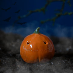 Jack-o'-Lantern Pumpkin Ceramic Figurine