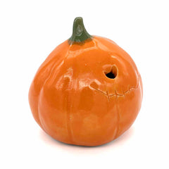 Jack-o'-Lantern Pumpkin Ceramic Figurine-Ornaments & Figurines-Siesta Crafts