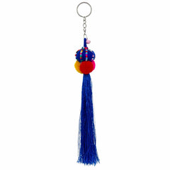 Hill Tribe Colourful Tassel Keyring-Keyrings & Bag Charms-Siesta Crafts