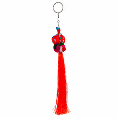 Hill Tribe Colourful Tassel Keyring-Keyrings & Bag Charms-Siesta Crafts