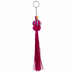 Hill Tribe Colourful Tassel Keyring-Keyrings & Bag Charms-Siesta Crafts