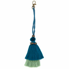 Hill Tribe Autumnal Tassel Bag Charm-Keyrings & Bag Charms-Siesta Crafts